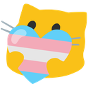Emoji blobhearttranscat